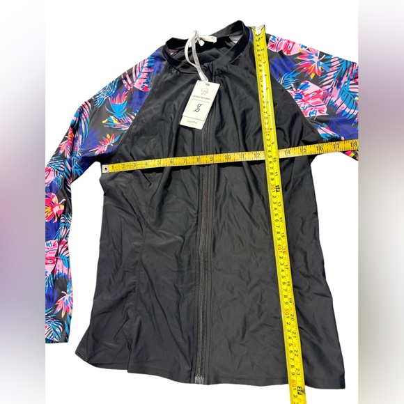 JASAMBAC women’s full zip rashguard jacket sun protection long sleeve NWT - Picture 5 of 6